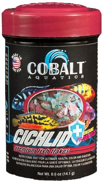 Cobalt Aquatics Cichlid Flakes Fish Food, .5-oz jar slide 1 of 8