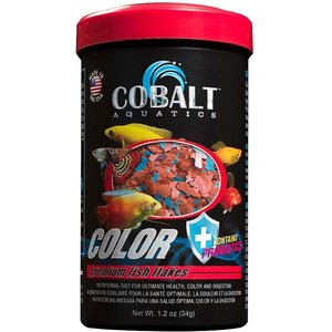 Cobalt Aquatics Color Flakes Fish Food, 1.2-oz jar