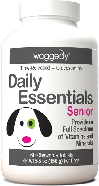 waggedy Daily Essentials Multivitamin Senior Dog Supplement, 60 Count slide 1 of 9