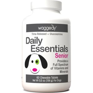 waggedy Daily Essentials Multivitamin Senior Dog Supplement, 60 Count