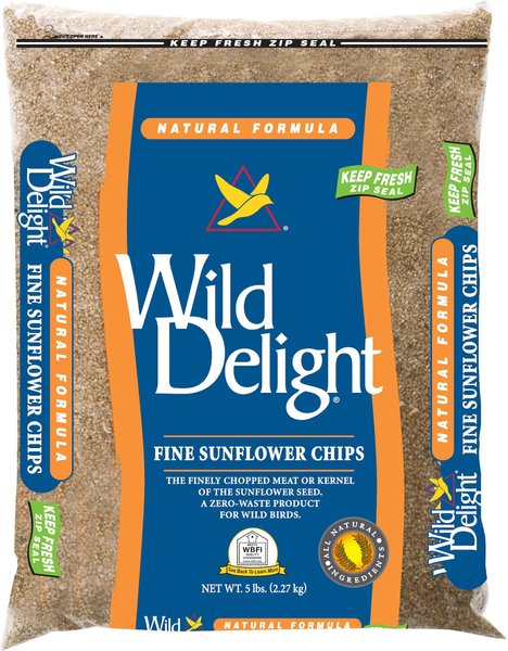 Wild Delight Fine Sunflower Chips Wild Bird Food, 5-lb slide 1 of 1