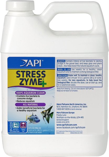API Stress Zyme Freshwater & Saltwater Aquarium Cleaning Solution, 32-oz bottle slide 1 of 6