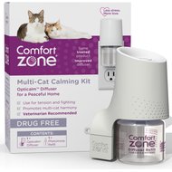 Comfort Zone 2X Pheromone Formula Multicat Diffuser Kit for Cat Calming, 1 Diffuser, 1 Refill