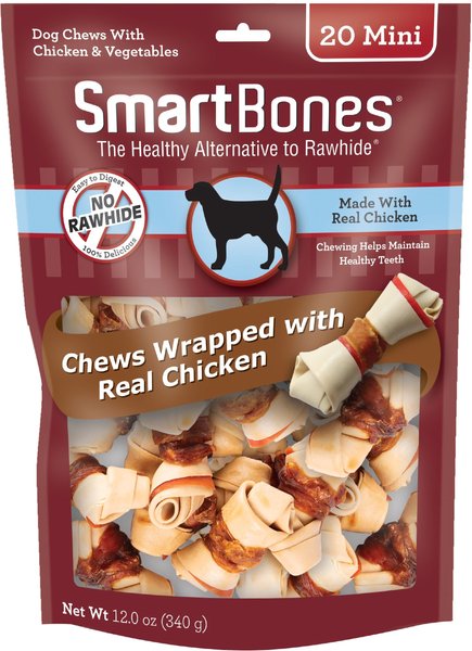 SmartBones Mini Chicken Wrapped Bones Dog Treats, 20 count slide 1 of 5