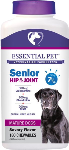 21st Century Essential Pet Hip & Joint Chewable Tablets Senior Dog Supplement, Age 7 & Up, 180 count slide 1 of 3