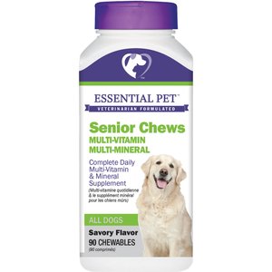 21st Century Essential Pet Daily Multi-Vitamin & Mineral Chewable Tablets Senior Dog Supplement, 90 count