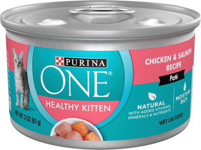 Purina ONE Healthy Kitten Chicken & Salmon Recipe Pate Wet Cat Food, slide 1 of 1