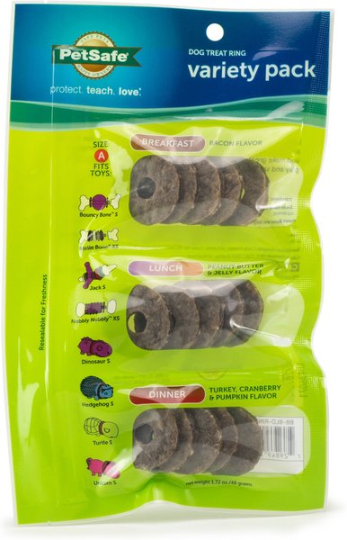 PetSafe Breakfast, Lunch, & Dinner Variety Pack Refill Rings Dog Treats, 15 count, Small slide 1 of 6