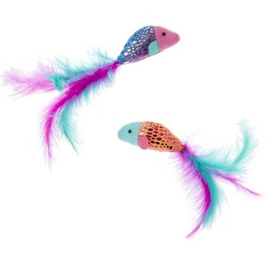 Frisco Sparkle Fish Cat Toy with Catnip, 2-Pack