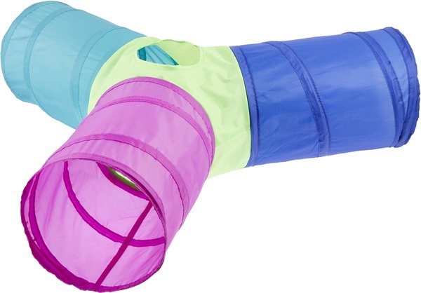 Frisco Peek-a-Boo Cat Chute Cat Toy, Colorful Tri-Tunnel slide 1 of 4