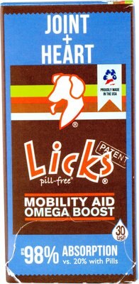 LICKS Pill-Free JOINT + HEART Mobility Support Dog Supplement, slide 1 of 1