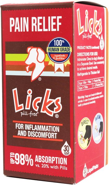 LICKS Pill-Free Aspirin Medication for Pain for Dogs, 30 count slide 1 of 2