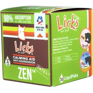 LICKS Pill-Free ZEN Calming Cat Supplement, 30 count