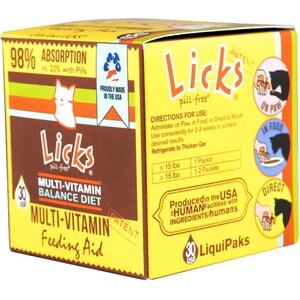 LICKS Pill-Free MULTI-VITAMIN Cat Supplement, 30 count