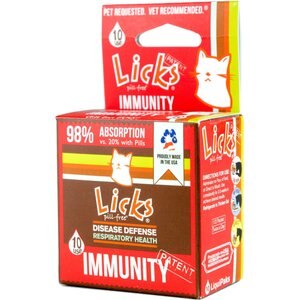 LICKS Pill-Free IMMUNITY Cat Supplement, 10 count