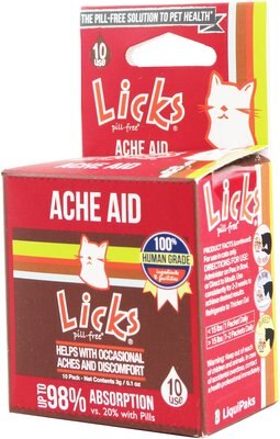 LICKS Pill-Free ACHE AID Homeopathic Medicine for Pain for Cats, slide 1 of 1