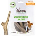 Buck Bone Organics Premium Whole Deer Antler Dog Chews, 6 count