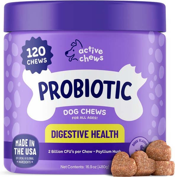 Active Chews Probiotic Digestive Health Dog Supplement, 120 count slide 1 of 8