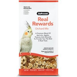 ZuPreem Real Rewards Orchard Mix Medium Bird Treats, 6-oz bag