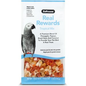 ZuPreem Real Rewards Tropical Mix Large Bird Treats, 6-oz bag