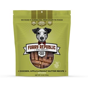 Furry Republic Sticks Chicken, Apple & Peanut Butter Recipe Grain-Free Dog Treats, 6-oz bag