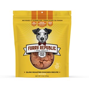 Furry Republic Bones Slow Roasted Chicken Recipe Grain-Free Dog Treats, 6-oz bag