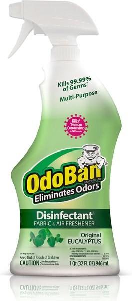 OdoBan Disinfectant Fabric & Air Freshener Spray, Eucalyptus Scent, 32-oz bottle slide 1 of 7