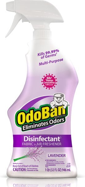 OdoBan Disinfectant Fabric & Air Freshener Spray, Lavender Scent, 32-oz bottle slide 1 of 7