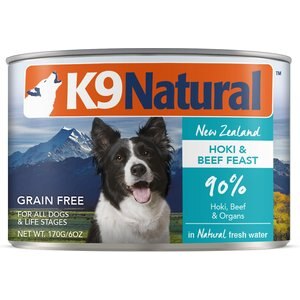 K9 Natural Hoki & Beef Grain-Free Canned Dog Food, 6-oz, case of 24