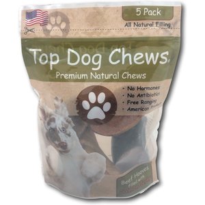 Top Dog Chews Salmon Jerky Filled Cow Hooves Dog Treat, 5 count