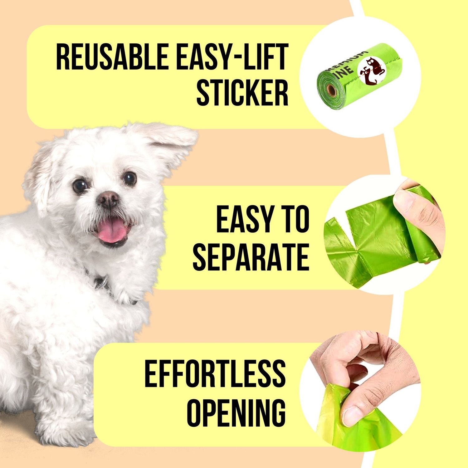 PET N PET Dog Poop Waste Bags With Dispenser 720 Counts Biodegradable Poop Bag Rolls
