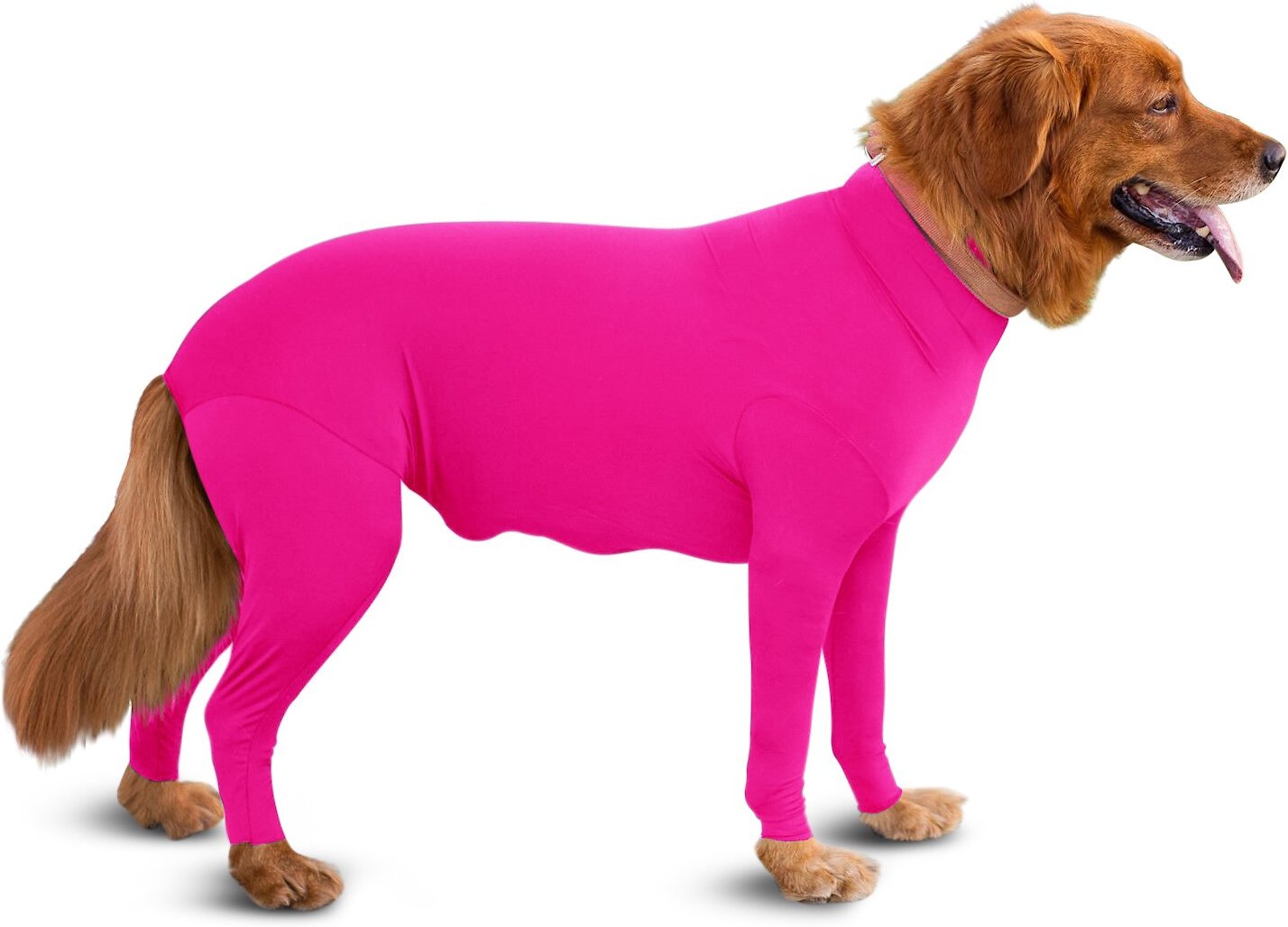 shed defender shedding dog bodysuit, hot pink, x-small