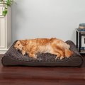 FurHaven Ultra Plush Luxe Lounger Orthopedic Cat & Dog Bed w/Removable Cover, Chocolate, Jumbo
