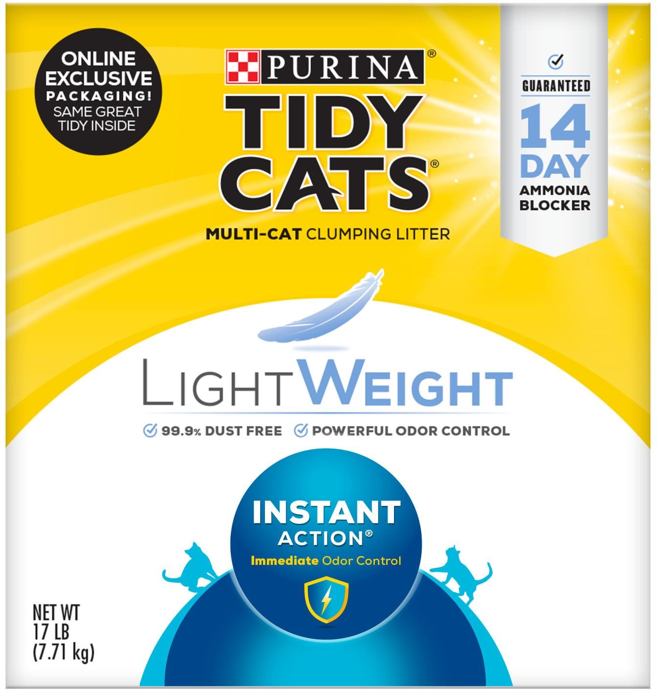Tidy Cats LightWeight Instant Action Multi Cat Litter, 17lb box
