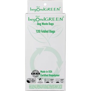 beyondGREEN Compostable Dog Waste Bag Refill Rolls, 120 count