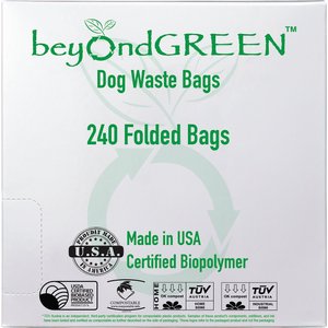beyondGREEN Plant-Based Dog Waste Bag Refill Rolls, 240 count