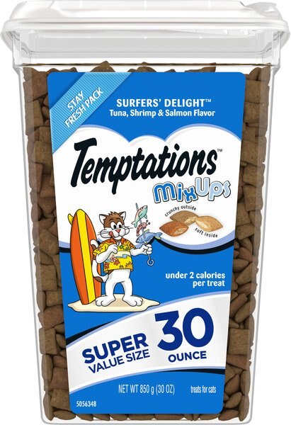 Temptations MixUps Surfers' Delight Cat Treats, 30-oz tub slide 1 of 10