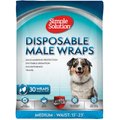 Simple Solution Disposable Male Dog Wrap, Medium: 15 to 23-in waist, 30 count