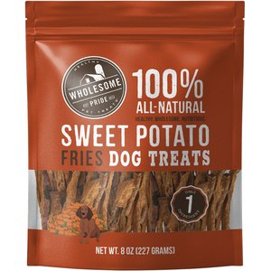 Wholesome Pride Pet Treats Sweet Potato Fries Dehydrated Dog Treats, 8-oz bag