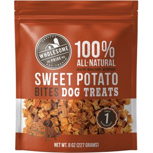 Wholesome Pride Pet Treats Sweet Potato Mini Bites Dehydrated Dog Treats, 8-oz