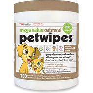Petkin Big N' Thick Oatmeal Petwipes Dog & Cat Wipes