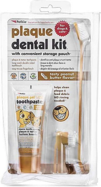 Petkin Plaque Peanut Butter Flavor Dog Dental Kit slide 1 of 1