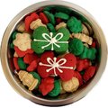 Claudia's Canine Bakery Small Christmas Presents Bowl Dog Treats, 12-oz bowl