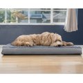 FurHaven Ultra Plush Deluxe Cooling Gel Pillow Dog Bed w/Removable Cover, Gray, Large
