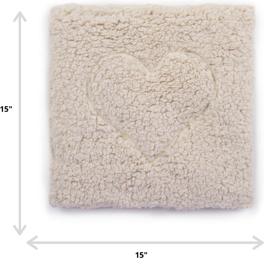 15x15 SmartyKat Crinkle Cloud Soft Plush Crinkle Cat Bed Cream 