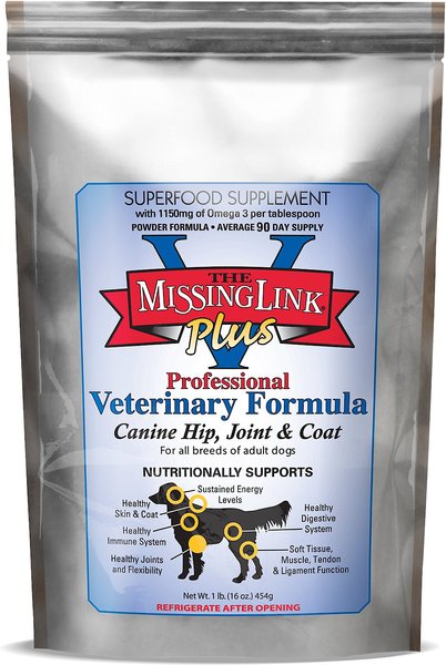 The Missing Link Professional Veterinary Formula Hip, Joint & Coat Superfood Dog Supplement, 1-lb slide 1 of 2