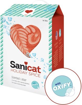 Sanicat Oxify Holiday Spice Scented Clumping Clay Cat Litter, slide 1 of 1