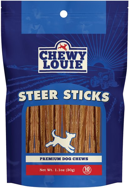 Chewy Louie 5" Steer Sticks Dog Treat, 10 count slide 1 of 5