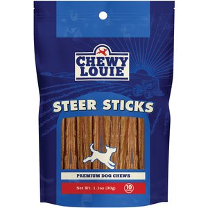 Chewy Louie 5" Steer Sticks Dog Treat, 10 count