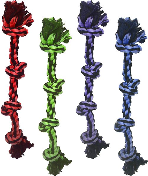 Multipet Nuts For Knots 4-Knot Rope Dog Toy, Color Varies, 1 count slide 1 of 1